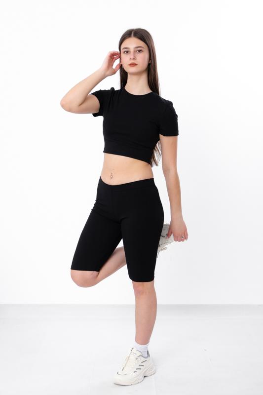 Teen Girls' Summer Set – Crop Top & Bike Shorts for Active Style Summer 6381-103-1 HC