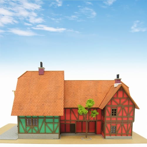 Sankei Miniature Art Kit Giant Bean Bag Chairs Studio Ghibli Series Howl's Moving Castle Hatter's Hat Shop 1/150 Scale Paper Craft MK07-03