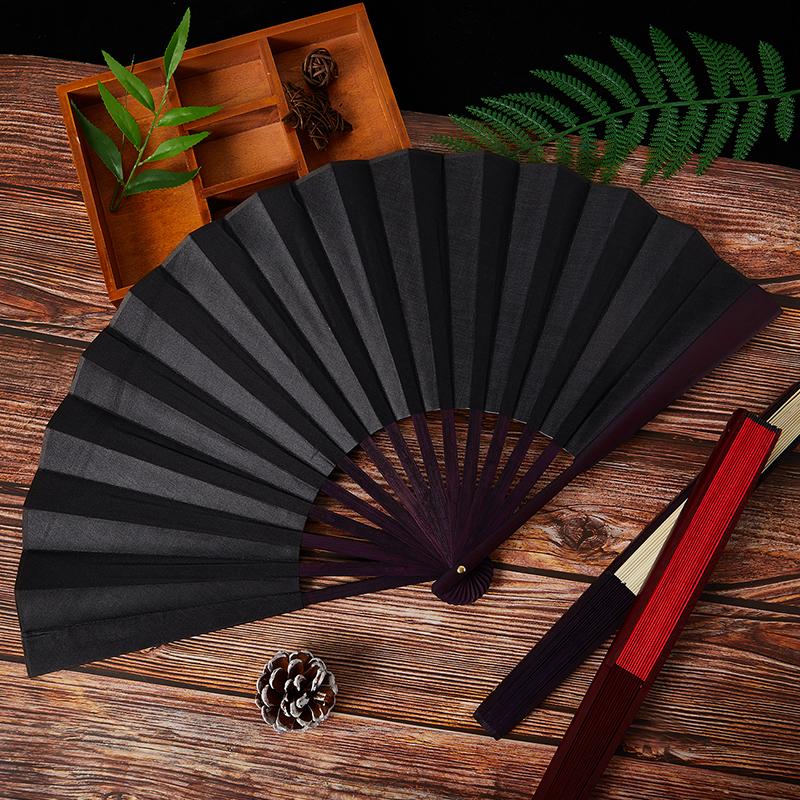 

Folding Fan Hand Silk Cloth Diy Chinese Folding Fan Wooden Bamboo Antiquity