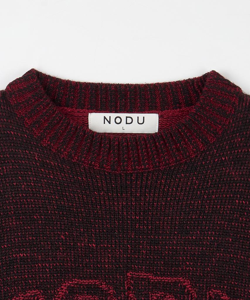 NODU Logo Ring Round Knit [Dark Red]