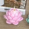 3D Lotus Silicone Mold Jar Diy Aromatherapy Candle Mould Pot Handmade Jewelry Storage Box Making Concrete Candle Jar Planter