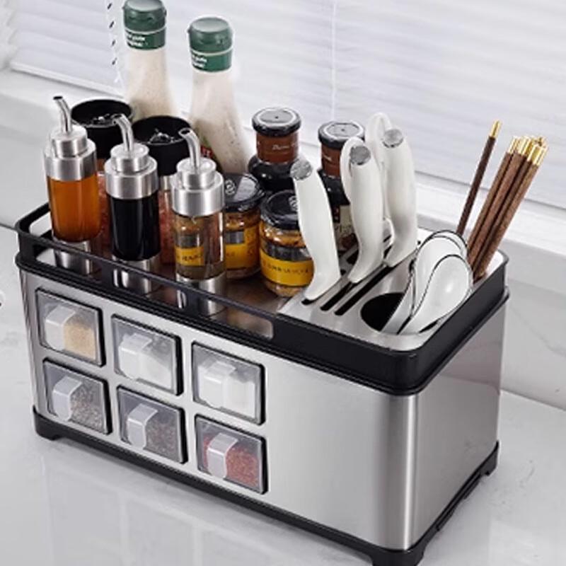Stainless Steel Kitchen Seasoning Rack Set