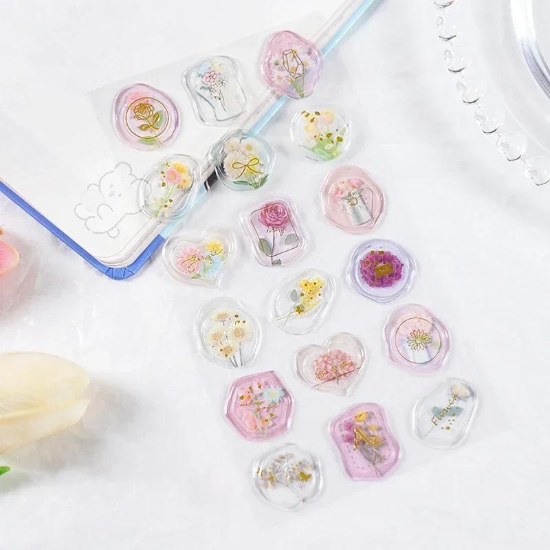 18 stücke Vintage Wachs Siegel Stempel Aufkleber DIY Scrapbooking Journal Planer Dekoration Koreanische Schreibwaren Kawaii Umschlag Versiegelung Tags