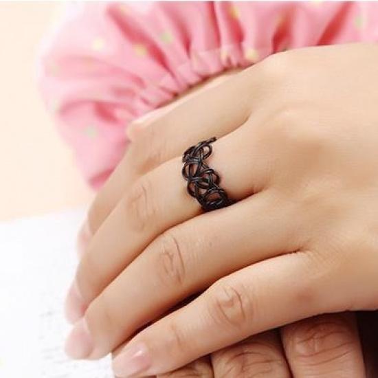 C059 Vintage Schmuck Hohl Tattoo Geflochtene Angelschnur Elastisch Mix-and-Match Halskette Choker Armband Ring