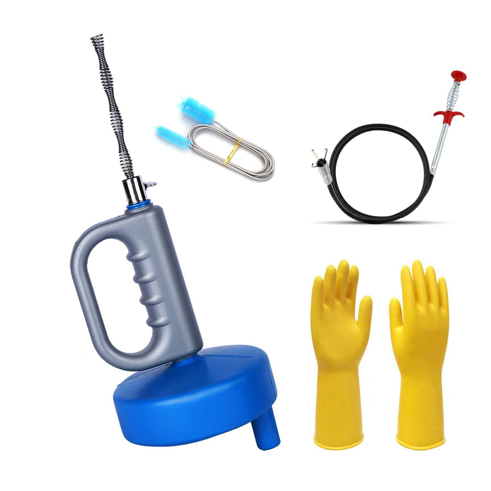 

Засор трубы включает 10-метровую щетку для прочистки труб и захват для бытового и коммерческого удаления засоров, средство для прочистки канализации, кухонный очиститель, 1,5 м 1,5 м 4-зубчатый