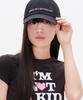 YOUHEE Lettering Ball Cap Black