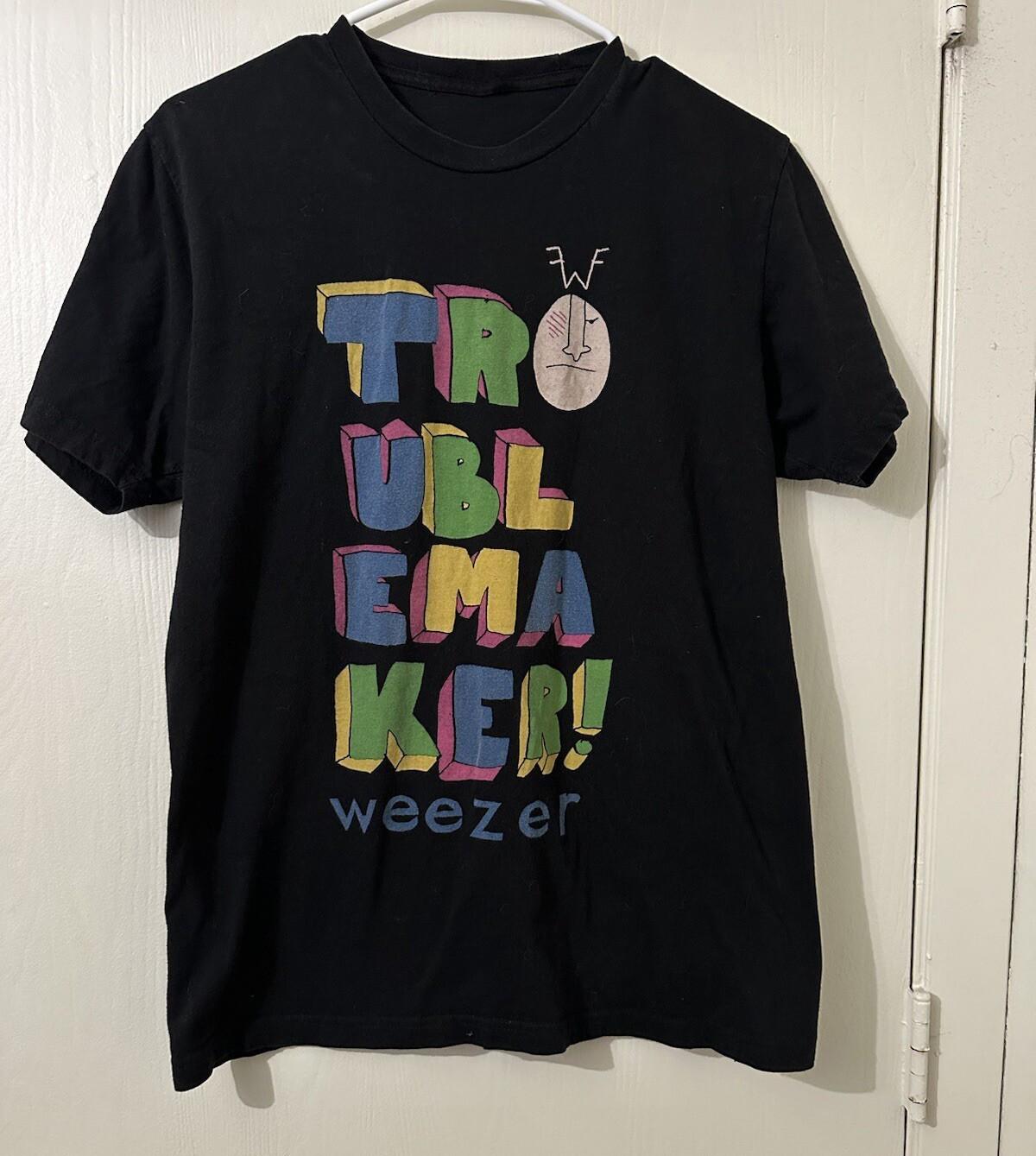Vintage Weezer Troublemaker American rock Unisex S-5XL Shirt MK279 XXL
