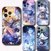 Game Genshin Impact Furina Phone Case Black Silicone Soft Shell For IPhone 17 16 15 14 13 12 11 Air Pro Max Plus Hot Sale