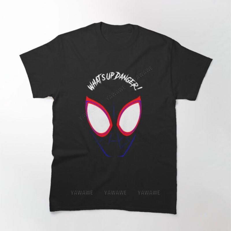 Beach Unisex tee shirt fashion print tees Whats Up Danger Printed T Shirt teenager cotton Oversized tee shirt male summer top S