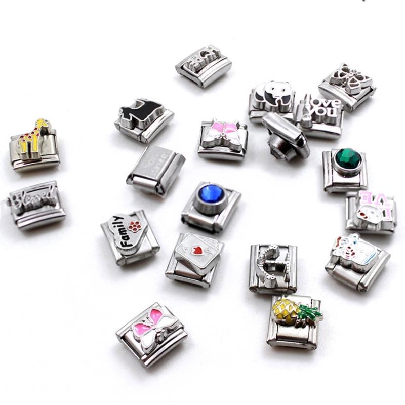 10 Stück Modulare Schmuckteile Quadratische Perlen Armband Schmuck DIY Herstellungsteile Vintage Charms Verbindungsstücke Einzigartige Accessoires