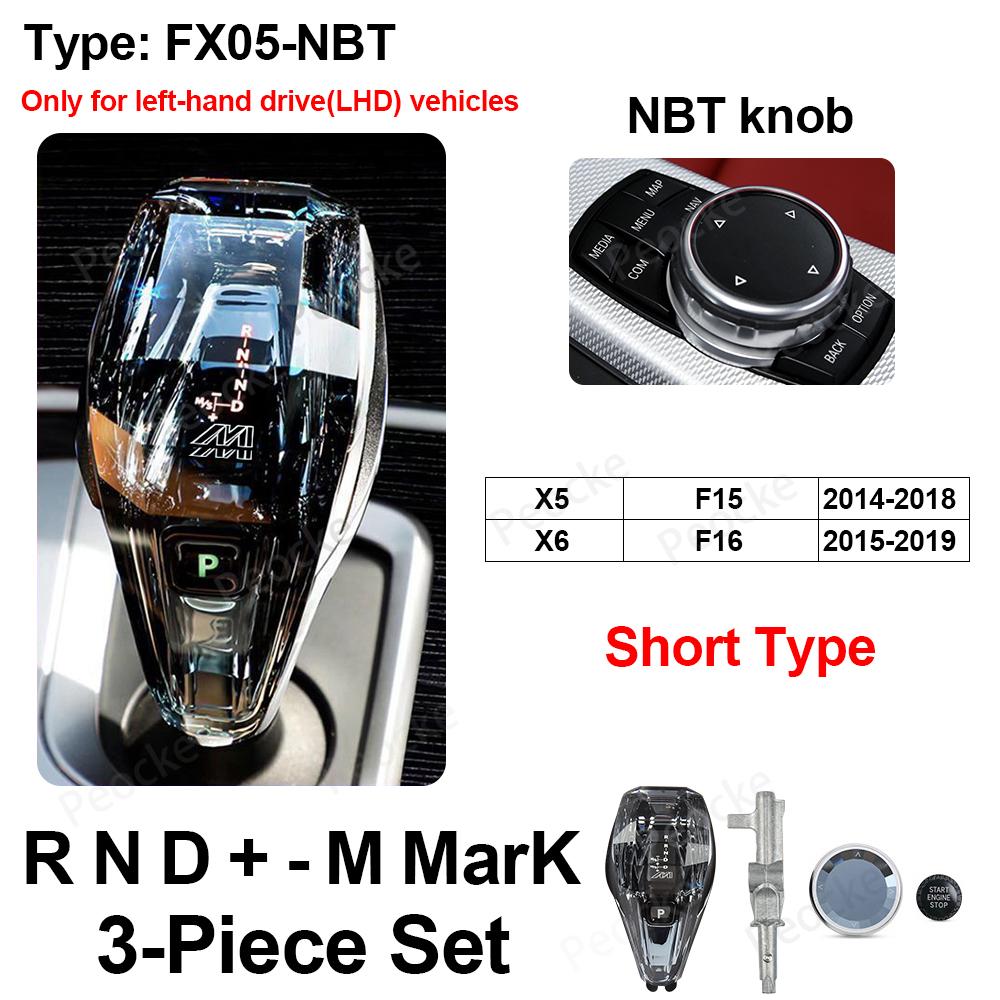 Crystal Gear Shift Knob Lever Short Type For BMW F20 F10 F30 F06 G12 G32 F36 F33 F34 F22 X4 G02 X3 G01 iX3 G08 G30 Gearbox Head