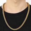 Hip-Hop Men's Necklaces Rainbow Gold Color 8/10MM Wide Stainless Steel Link Neck Chains for Men Birthday Jewelry Gift for Him
