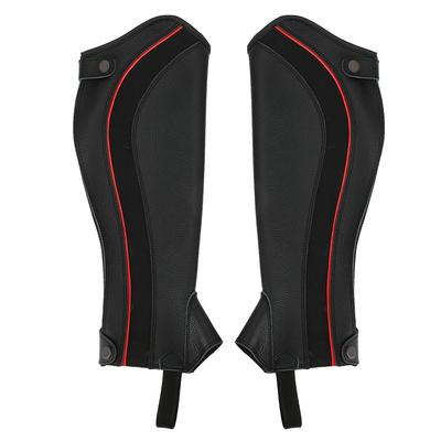 2 ks Profesionální jezdecké kamaše Koňské jezdecké ochranné kožené kamaše Černé M
