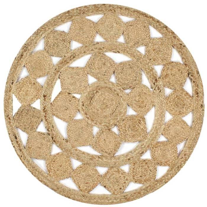 Tapis - vidaXL - Jute tressée - 150 cm - Beige - Rond - Intérieur