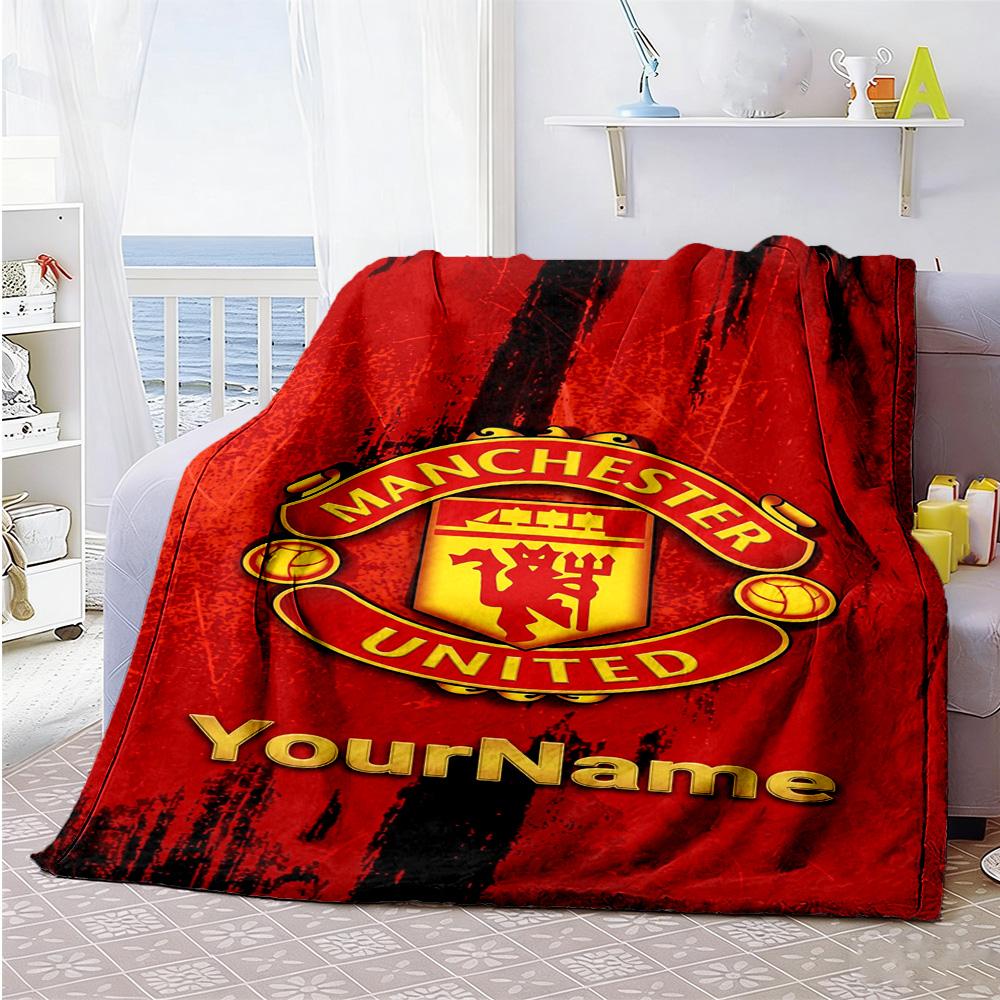 Manchester Customize Your Name Blanket Multi-purpose Personalized Blanket Durable Comfort Suitable for Picnics Chair Seaside Sofa