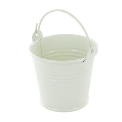 MégaCréa DIY - Off-white Metal Bucket Ø 6.5 Cm X H 6.2 Cm