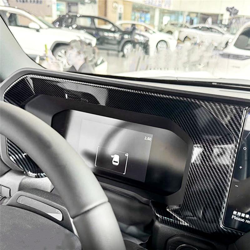 Powerful Center Console Dashboard Cover trument Trim For Toyota Land Cruiser Prado 250 LC250 2024 LHD Accessories Carbon Fibe Carbon Fiber Pattern