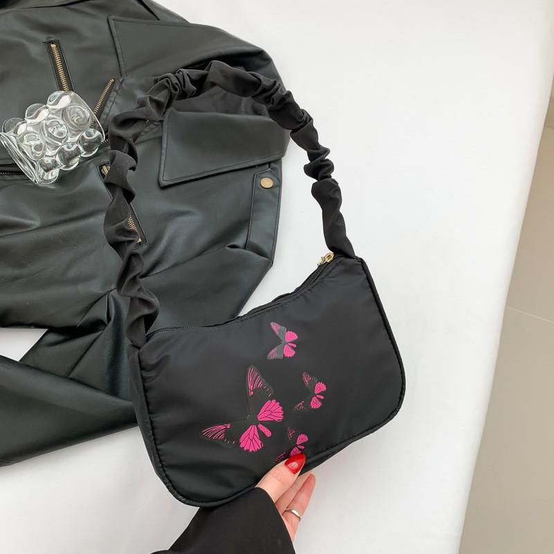 

2024 Spring New Simple Coin Mobile Bag Handbag Fashion Armpit Bag Minimalist Stylish Handheld Small Bag чорний