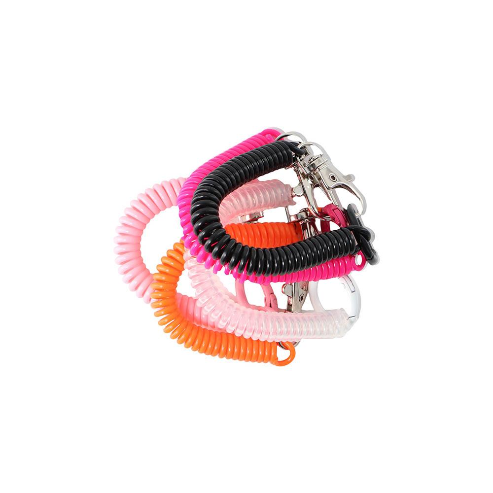 Holder Spiral Spring Coil Key Ring Keyring Anti-lost Lobster Clasp Key Hooks Stretch Spring Coil