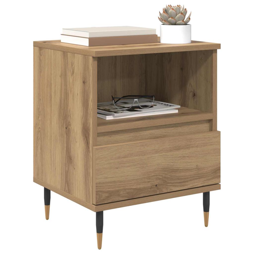 Nightstand 2 Pcs. Artisan Oak 40 x 35 x 50 cm Engineered Wood
