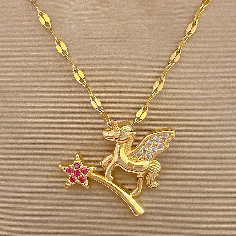 Micro-Setting Temperament Light Luxury Full Of Diamonds Real Gold Exquisite Micro-Setting Necklace Women'S Fashion Trend Collarbone Chain