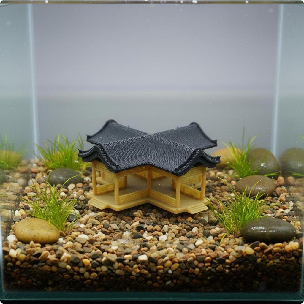 Ancient Style Corridor Model Micro Landscape Garden Sand Table Traditional Architecture