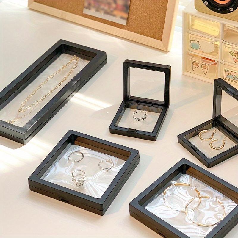 PP Jewelry Box, Simple Clear Jewelry Storage Box for Home and Travel, Gift for Valentine's Day Back To School