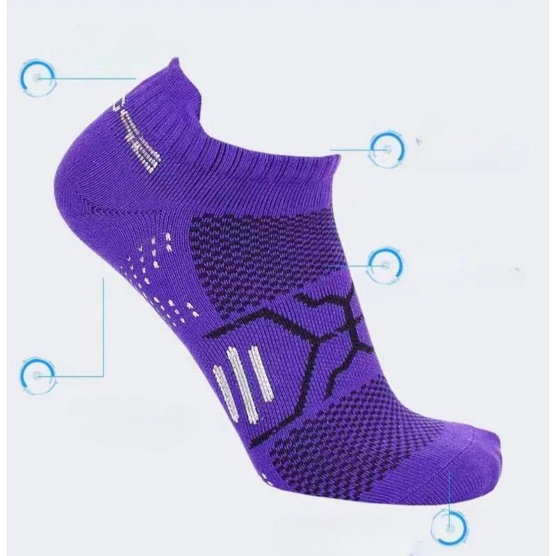 2 Pairs Ankle Women Running and Fitness Socks Moisture-Wicking and Breathable Crew Socks for Outdoor Sports