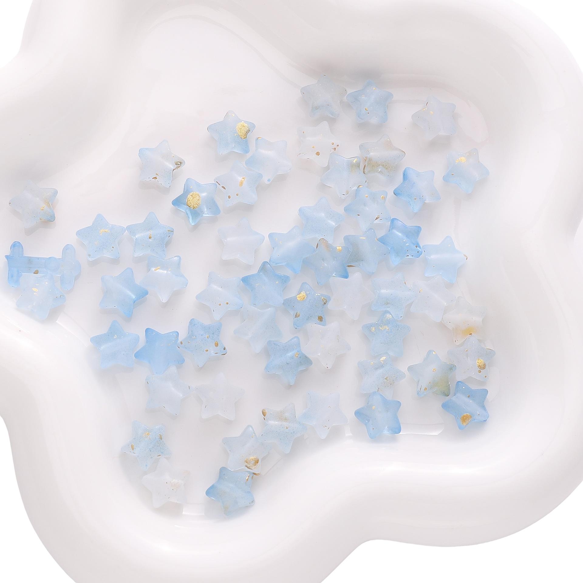 

Бусины ручной работы 10*9 мм акриловые полупрозрачные цветные точки золотая пентаграмма самодельные украшения аксессуары ручная нить бусины сумка подвеска россыпью бусины about 50 pieces x 1 bag