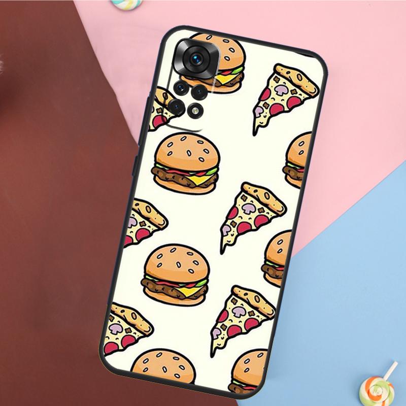 Pizza Sushi Food Donuts Cover For Xiaomi Redmi Note 13 Pro 14 12 11 9 10 9S 10S 11S 12S Redmi 14C 10C 12C 13C Case