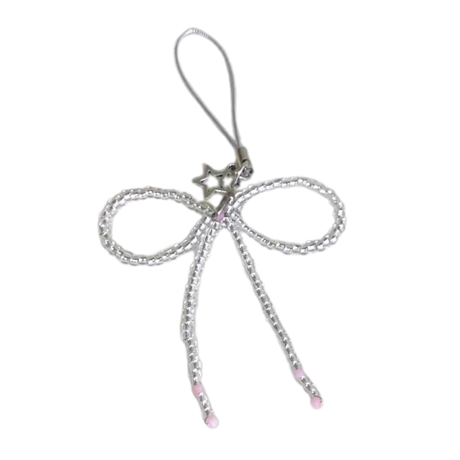 

Fashion Bowknot Star Phone Charm Straps Car Keys Hanging Pendants Sweet Cool Bag Decoration Lanyard Purse Accessories 1