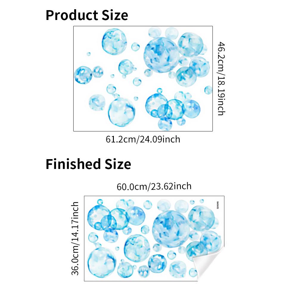 Vodotěsné kreslené samolepky na stěnu a do vany s bublinkami - Odnímatelné & Samolepicí.