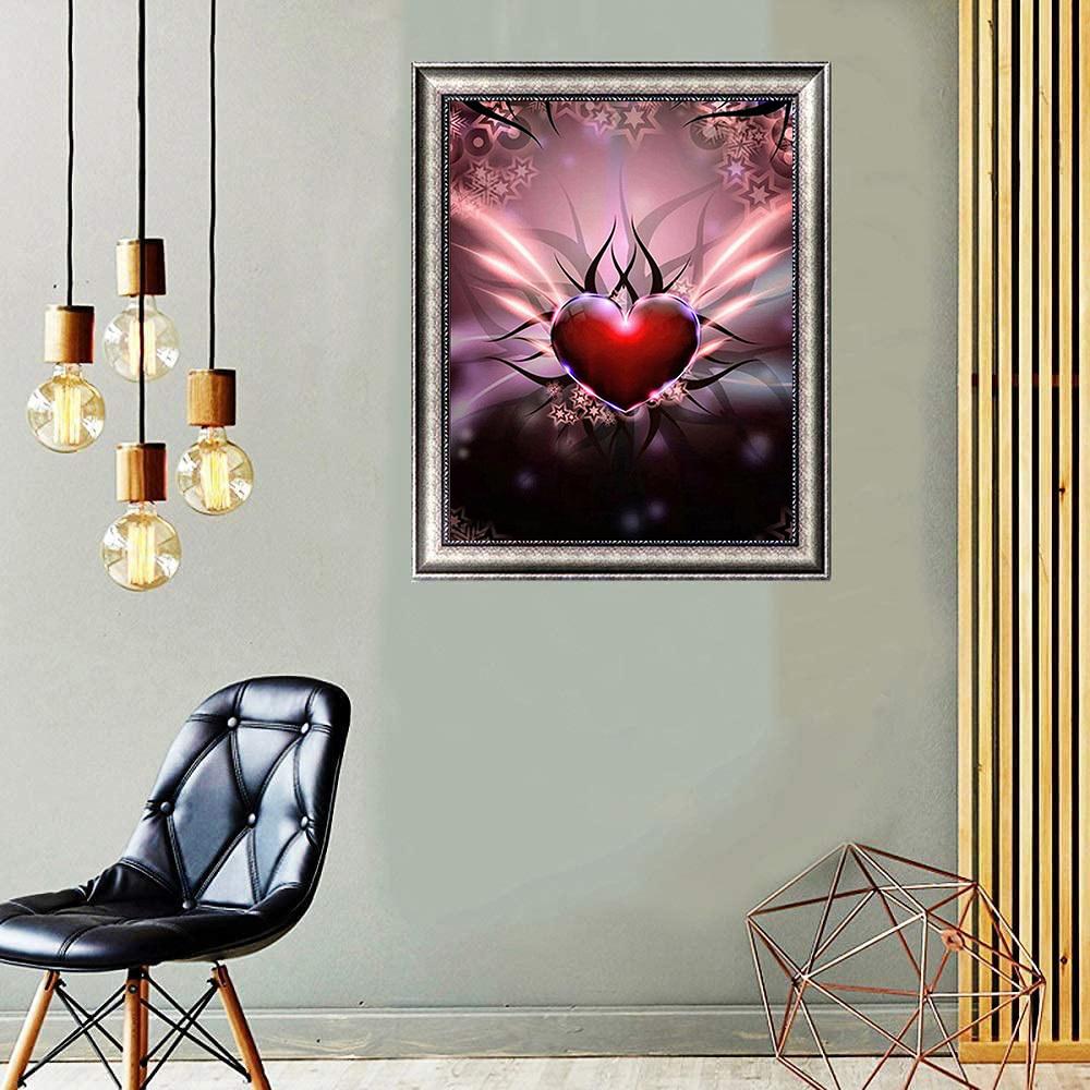5D DIY Diamond Painting Love with Wings Cross Stitch Kit Mosaic Diamond Embroidery Rose Full Round/Square Drill Home Decoration