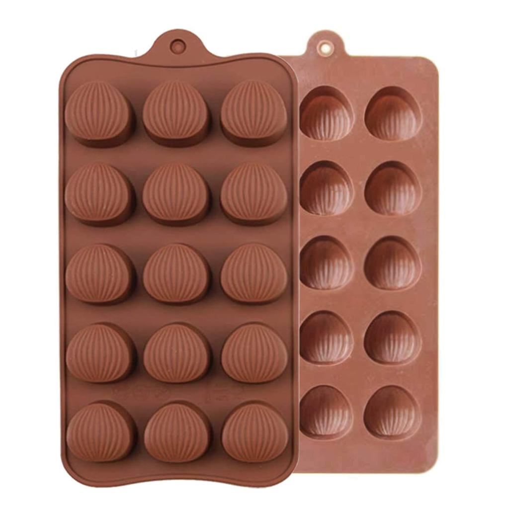 Silicone Mold Shell Shape for Homemade Chocolate, Candy, Jelly or Ice Cubes, 1 Pack