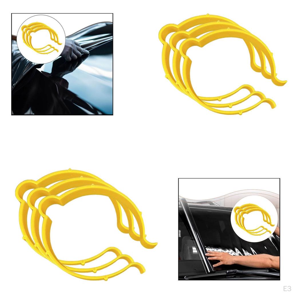 3 Pieces Auto Vinyl Film Clips Holders Compact Sturdy Window Tinting Gripper Mounting