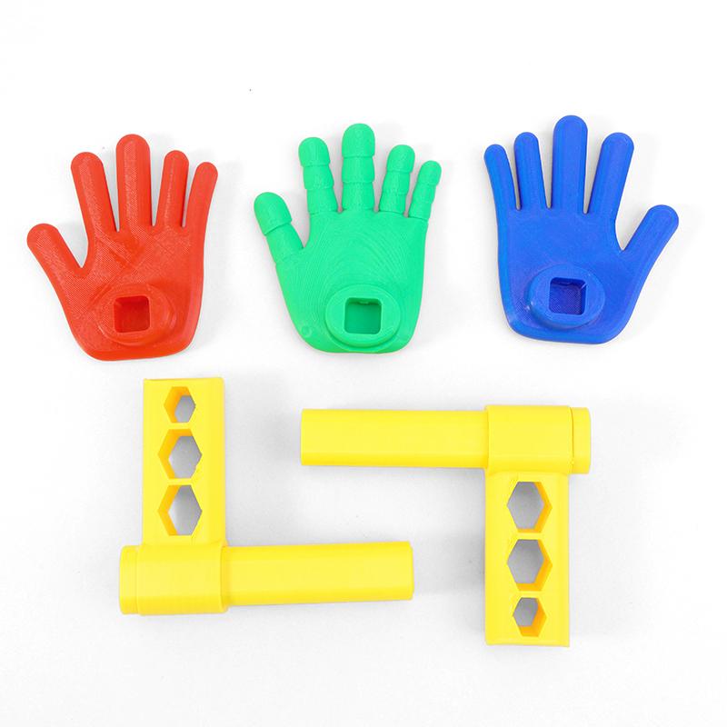 Giocattolo Mano Sasso Carta Forbice Estensibile Stampato in 3D Gioco Interattivo Retrattile con Battacchio Giocattolo per Famiglia Sollievo dallo Stress Intrattenimento