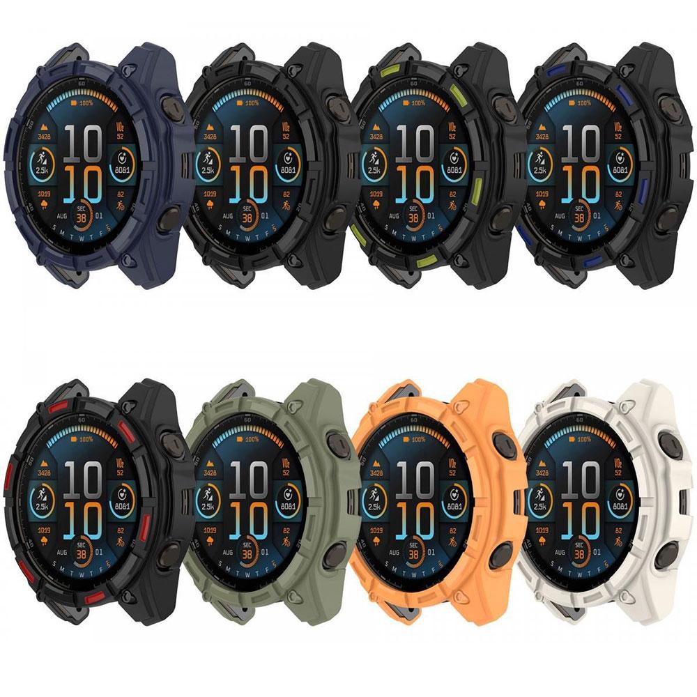 TPU Soft Silicone Case For Garmin Fenix 8 51mm 47mm 43mm Fenix8 Protective Cover Cases Tempered Glass Film Shell Watch Accessory
