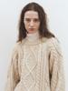 Antwort Fischerkabel Wollpullover_Hellbeige