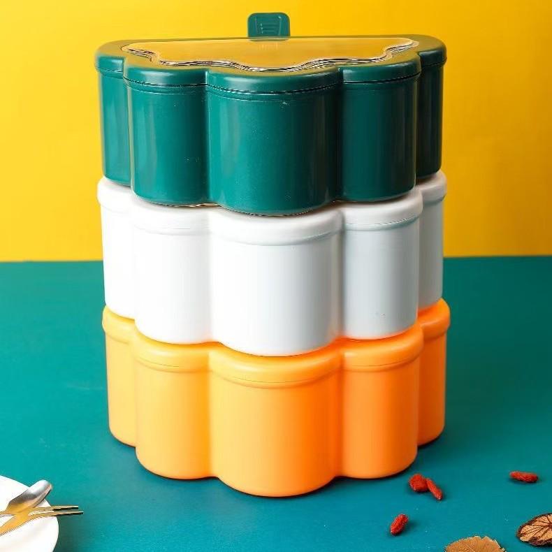 Multi-compartment Sealed Spice Box Set with Lids for Kitchen 153