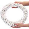 Xmas Hanging Blank Ornament Natural Wicker Wreath Christmas Decoration Rattan Ring White Garland