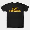 Men Black Print T-shirt Play Renegade No-Cut Transfer Paper Print Cotton Tshirt