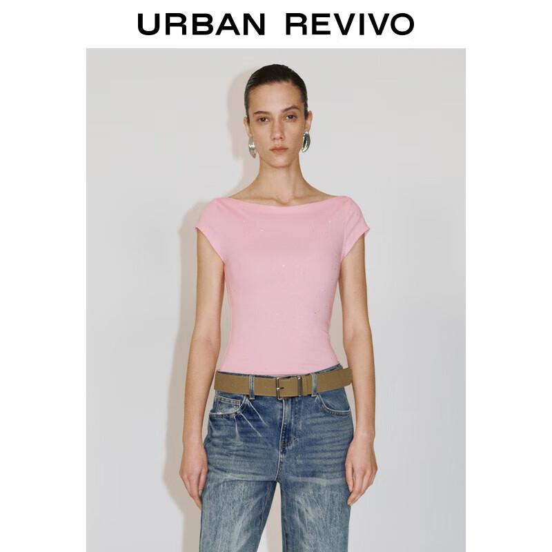 UR Dopamine Beaded Slim T-shirt M