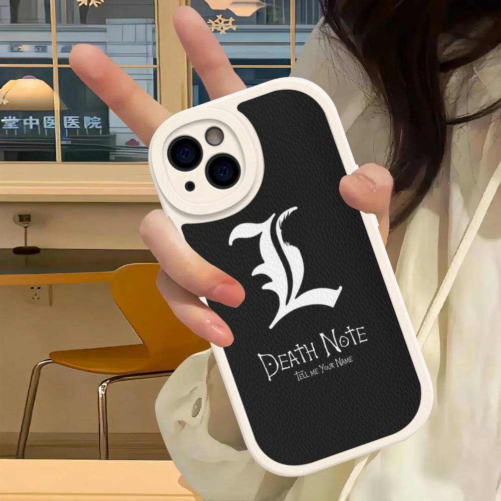 D-Death Note Leather Phone Case For IPhone 16 15 14 17 Pro Max 11 12 Mini Plus Soft Shell