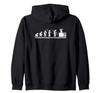 Disc Jockey Evolution Men's & Women's DJ Funny Disc Jockey Zip Hoodie