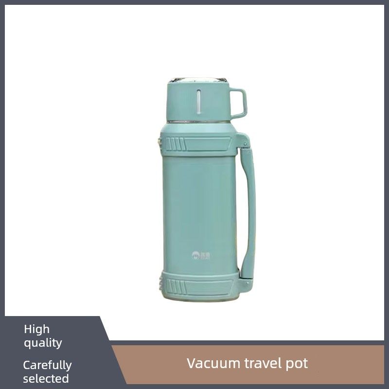 

and Simple Style Vacuum Travel Flask with 304 Copper-Plated Inner Liner for Long-Lasting Temperature Retention, Large Capacity Outdoor Thermos Bottle 2L Light Blue-9110 Vacuum Travel Pot