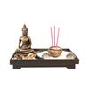 Buddha Statue Candle Holder Romantic Ornament Spa Yoga Beauty Salon Zen Resin Buddha Statue Incense Burner Decoration Home Decor