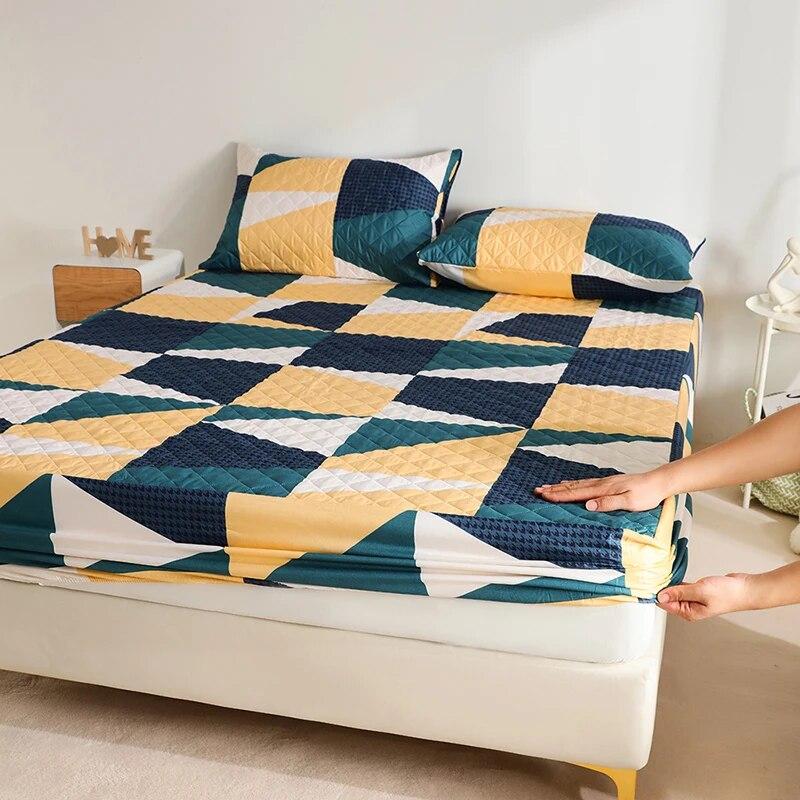 Αδιάβροχο Πάχος Διαδικασία Καπιτονέ Κινούμενα Σχέδια Λαγουδάκι Προστατευτικό Στρώματος, Ρυθμιζόμενο Σεντόνι με Λάστιχο 160x200, Προσαρμόσιμο Μέγεθος