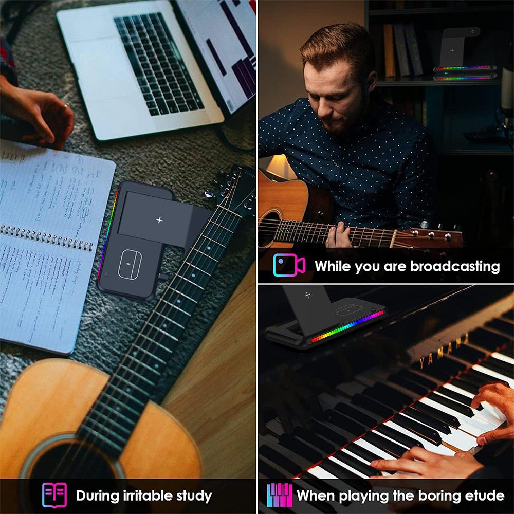 3In1 Foldable Sound Pickup Lamp Wireless Charger Stand For iPhone15 14 13 12Pro Max Plus iWatch AirPods3/2 Fast Charging Station