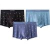 Jianjiang Men's Underwear, 50S Long-Staple Cotton Boxer Briefs, 10A Antibacterial Boxers, Four-Corner Shorts, Gift Box of 3 Pairs