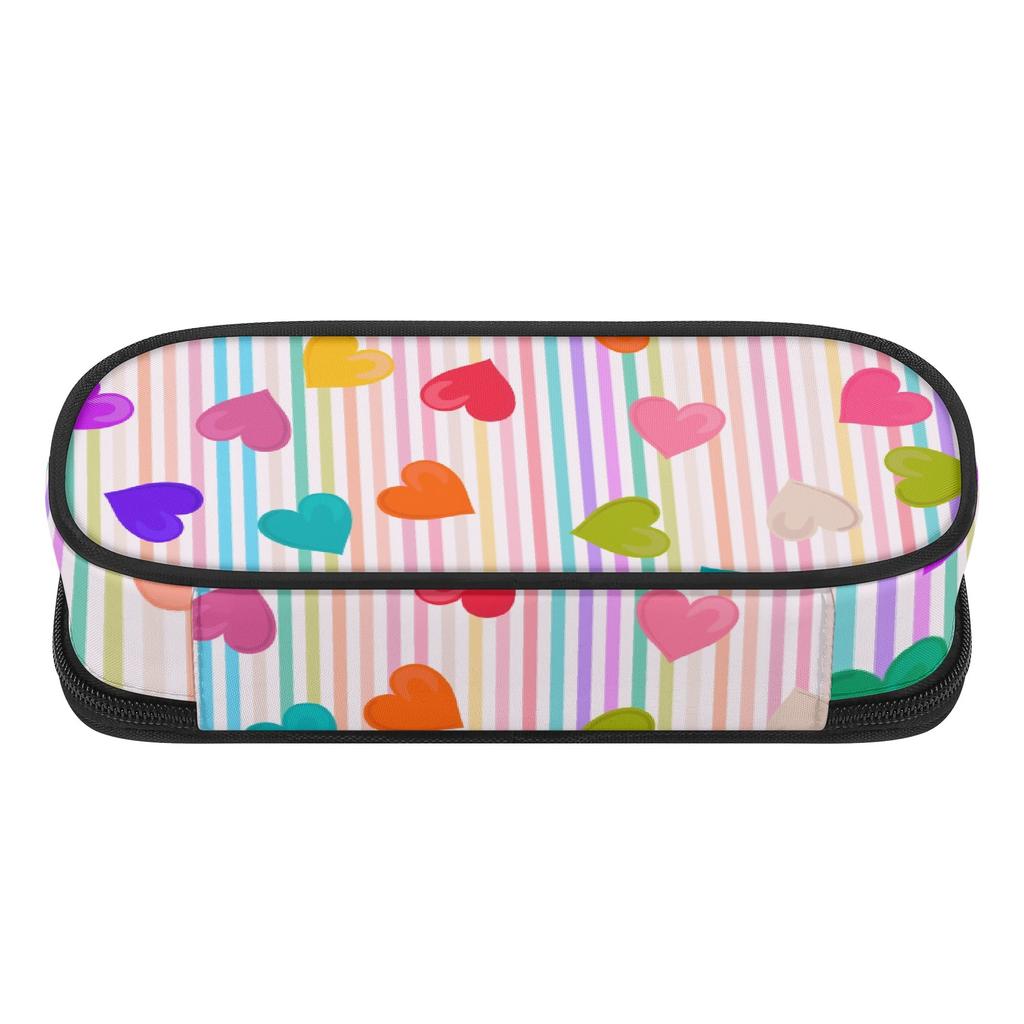Pen Case Neat Design Scratch Resistant Polyester Zipper Closure with Main Compartment Mesh Pocket and Pen Slots for Boys Girls